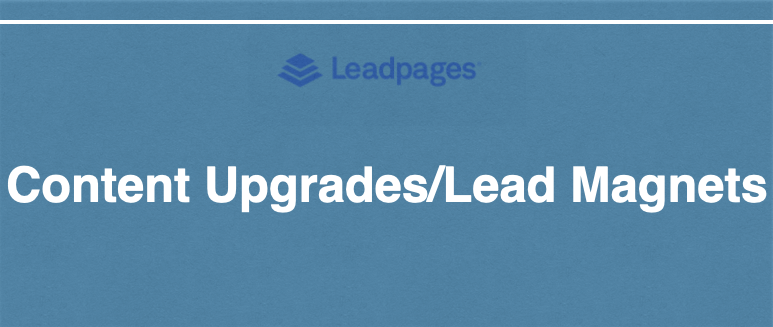 Content Upgrades and Lead Magnets