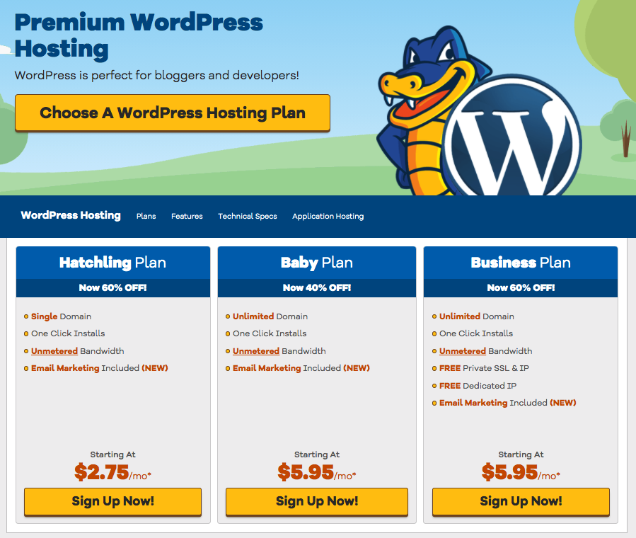 hostgator wordpress hosting